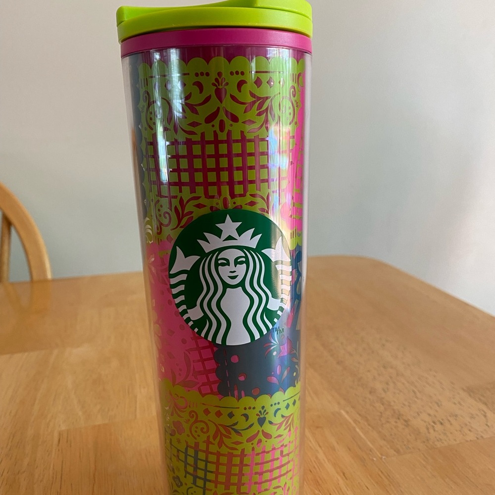 Starbucks Mexico 2020 Dia De Meurtos Tumbler Pink Green Blue Day of the Dead
New